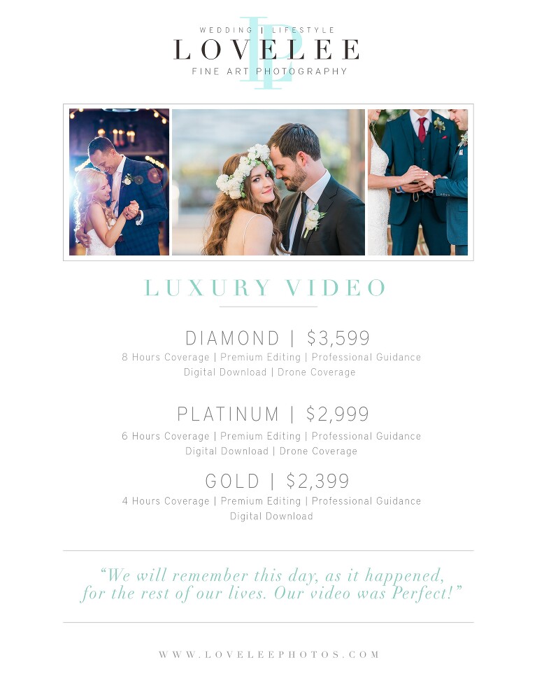 Wedding Videographer Pricing in Arizona