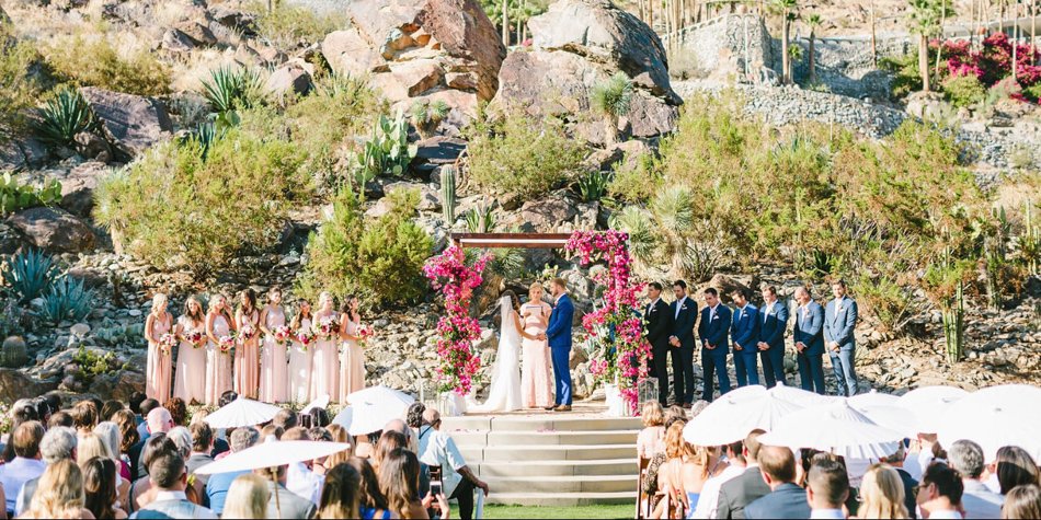 Mediterranean-style Southern California resort courtyard wedding—easy road trip from Phoenix.