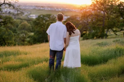 Golden hour engagement photos Southern California